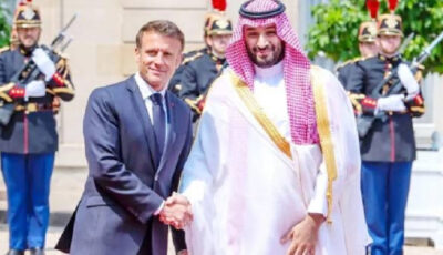 ولي العهد وماكرون يبحثان أمن الخليج وحرية الملاحة والتطورات الدولية اليوم