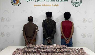 المشهد السعودي – السعودية تحبط محاولات تهريب 940 ألف قرص إمفيتامين و2.8 طن حشيش في 4 مناطق حدودية