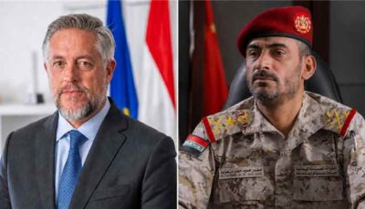 المشهد اليمني – سفير الاتحاد الأوروبي يبحث مع بن عزيز آخر التطورات العسكرية