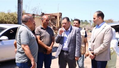 لتجريد الموقع وإعادة الانضباط، محافظ دمياط يقود جولة حاسمة لإخلاء موقع القمامة برأس البر