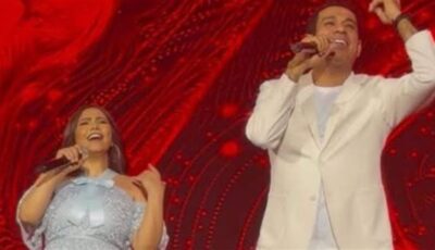 شيرين تغني مع محمود الليثي “عم المجال كله” بحفلها في الساحل الشمالي (فيديو وصور)