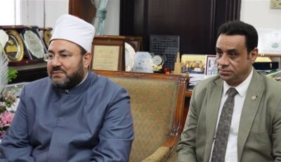 رئيس جامعة الإسكندرية يستقبل أمين مجمع البحوث الإسلامية قبل افتتاح الأسبوع الدعوي الـ22