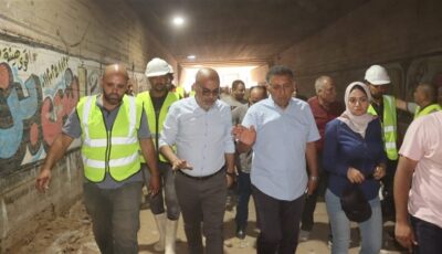 محافظ القليوبية يتابع أعمال تطوير أنفاق مدينة الخصوص