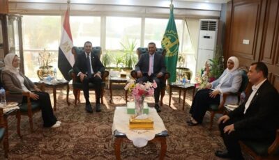 احتفالا بالعيد القومي للمحافظة..محافظ القليوبية يستقبل وزير الشباب والرياضة