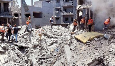إصابة 4 أشخاص بنيران مسيرة إسرائيلية شمال خان يونس