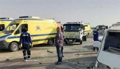 إصابة 3 أشخاص في حادث تصادم على طريق “القاهرة ـ الفيوم”