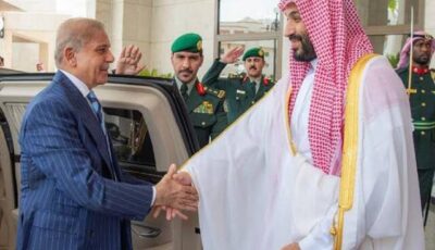 ولي العهد يلتقي رئيس وزراء باكستان لبحث العلاقات الثنائية والتطورات الإقليمية