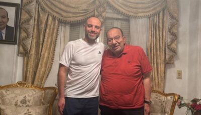 محمد فهيم هداف الذئاب السابق يزور المقاولون العرب ويلتقي المهندس محمد فتحي