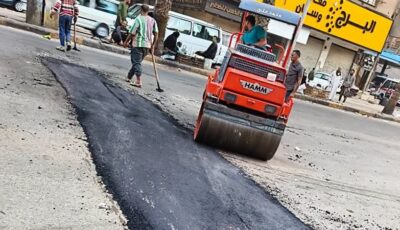 محافظ الجيزة يتابع أعمال رفع كفاءة الطرق بعدد من الأحياء