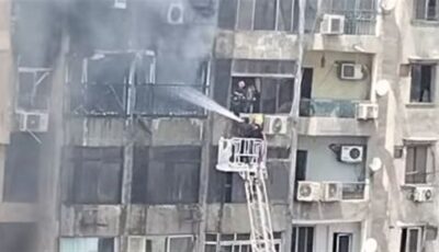 حريق شقة في فيصل، والحماية المدنية تدفع بـ 5 سيارات إطفاء (فيديو وصور)