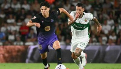 المشهد الرياضي – إلتشي ضد برشلونة.. أديمي يضاعف تقدم البارسا والشوط الأول ينتهي 2-0
