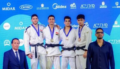 طالب بجامعة المنصورة يحصد المركز الأول في البطولة العربية للمحترفين للجودو بالعلمين