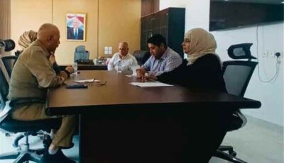 المشهد اليمني – وزير المياه والبيئة يلتقي رئيس دائرة المرأة بمكتب رئاسة الجمهورية