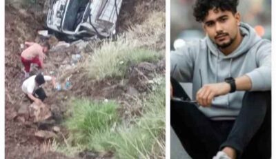 المشهد اليمني – سقوط شاحنة نقل من منحدر جبلي مرعب في تعز ومصير مأساوي للسائق