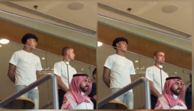 رونالدو ونجله يقفان احترامًا للنشيد الوطني .. فيديو