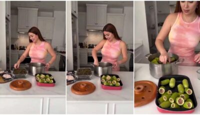 نسرين طافش تستعرض مهاراتها في الطبخ.. فيديو