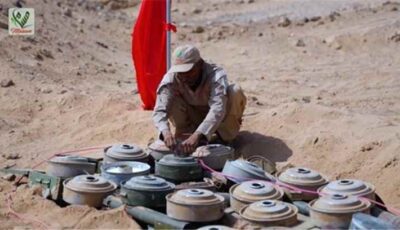 المشهد اليمني – مسام السعودي ينزع 2157 لغماً وذخيرة غير منفجرة وعبوة ناسفة خلال أسبوع في اليمن